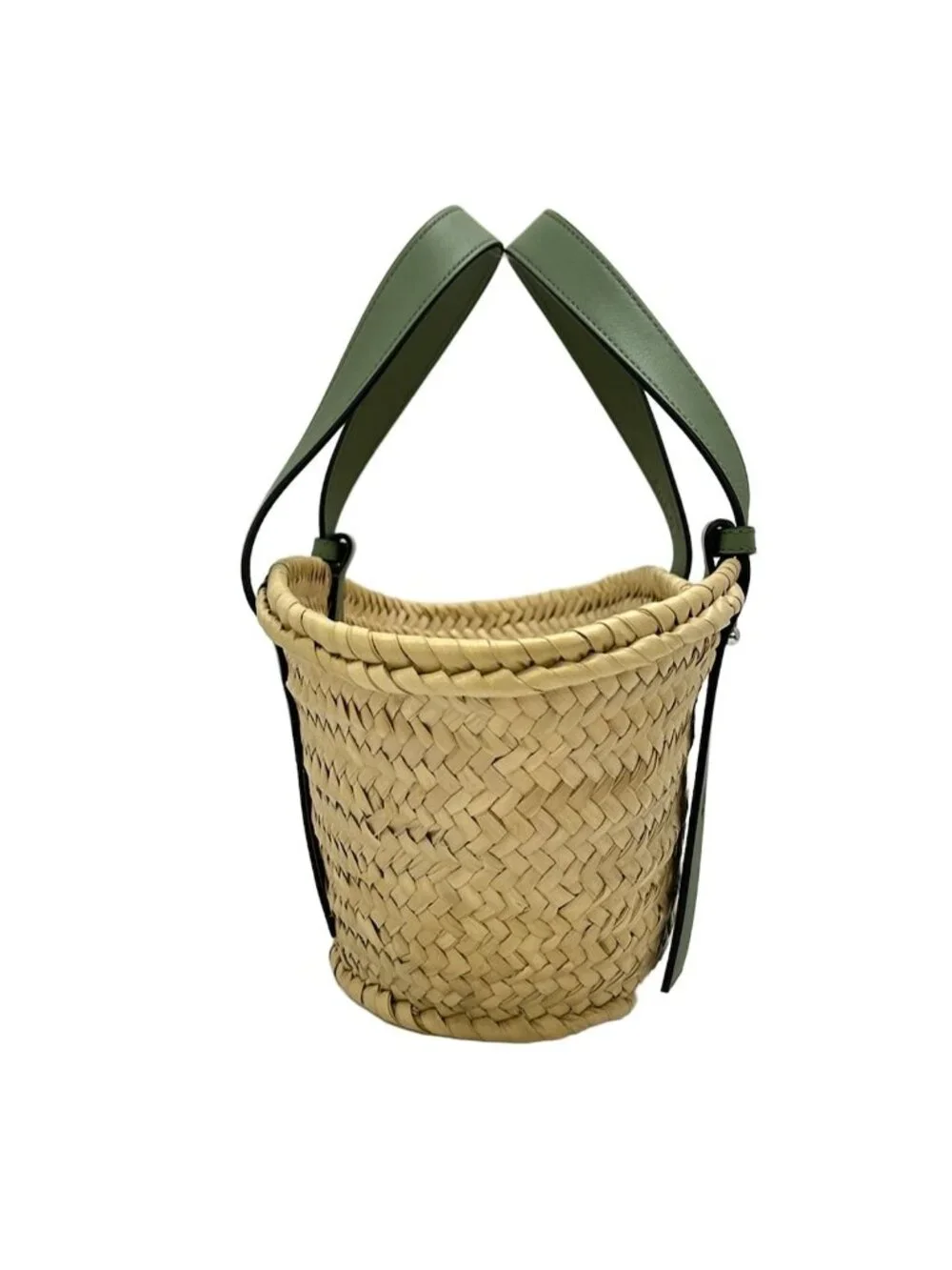 Loewe Handbag Basket Bag Small Beige Green Leather